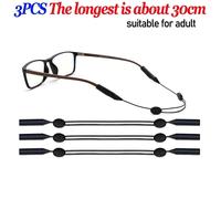 Retenue Universelle Réglable En Silicone Pour Lunettes De Soleil De Dehors,Sangle Unisexe,De Sécurité,À Tête Ronde - Type 30cm-3pcs