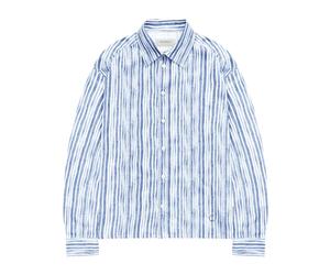 Reternity - Camicia Watercolor - Homme - Chemises - Bleu - Taille: L