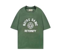 Reternity - T-shirt en maille Notre Dame - Homme - Tops - Vert - Taille: XL