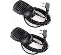 Retevis 2 broches radio haut-parleur microphone Compatible avec Walkie Talkie RT24 RT27 RT21 RT22 RT622 RT81 RT668 BF UV-5R BF-888S BF-88E(2 pièces)