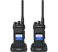 Retevis Ailunce HA1UV Radio amateur avec microphone, talkie-walkie longue portée,Rechargeable Dual Band Two Way Radio, IP67 étanche(2 pièces)