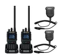 Retevis C1 Talkie Walkie Longue Portée, Professionnel Talkie Walkie Étanche IP67, USB C 1800mAh Appel Groupe, Double Bande Radio Bidirectionnelle pour Sauvetage (Noir, 2Pcs) (Comprend Un Microphone)
