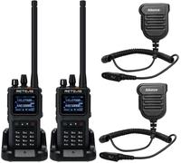 Retevis C1 Talkie Walkie Professionnel, Longue Portée Étanche IP67, Microphone, Alarme d'urgence Appel Groupe, 1800mAh Rechargeable