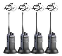 Retevis C64 Dualband Talkies-Walkies, Radios Bidirectionnelles à Reconnaissance Vocale, 2500mAh, VOX, Réduction du Bruit, Radio Portable avec Casque pour Restaurant, Hôtels (Noir, 4 Pièces)