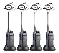 Retevis C64 Kit radio 10km, Talkie-walkie professionnel Reconnaissance vocale intelligente, 2500 mAh, Réduction du bruit, Radio portable avec oreillette