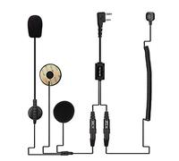 Retevis Casque Moto Casque, Radio Bidirectionnelle Casque Compatible RT24 RT27 RB637 RB628, avec Finger PTT et Microphones (1 Pack)