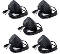Retevis Dual Band Speaker Handheld Microphone 2 Pole Speaker Microphone Compatible with RT24 RT27 BF UV-5R BF-88E BF-888S Tyhbelle Kenwood (5 pcs)