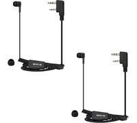 Retevis Ecouteurs intra-auriculaires talkie-walkie avec microphone, 2 pôles, bobine rétractable, Compatible RT24, RT27, RT22, RT622, RT617 radio, écouteurs de sécurité talkie-walkie avec PTT (2 pièces