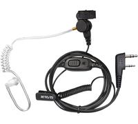 Retevis EEK009 Casque radio bidirectionnel, casque de sécurité à 2 branches Écouteurs avec tube acoustique et couvercle de bobine Compatible avec Retevis RT24 RT27 RT622 (1 PCS.)