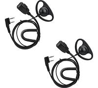 Retevis EEK015 Talkie Walkie Écouteur avec Mic 2 Pin, Compatible avec RT622 RT21 RT668 RT619 Baofeng UV-5R Talkie Walkies, D Forme Crochet d'oreille Radio Bidirectionnelle Casque (2 Pack)