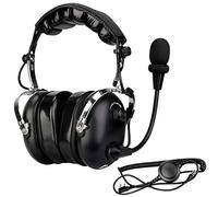 Retevis EH070K Oreillette Talkie-walkie, Casque PNR Compatible avec RT24 RT27 RT617 RA685 RB629 RT5R RT1 Baofeng UV5R 888S eSynic Kenwood, Compatible avec la Ligne de Liaison Aviation(Noir, 1pièce)