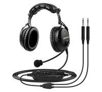 Retevis EHG002 Casque pilote d'aviation, suppression active du bruit, 3 modes réglables, connectivité sans fil et auxiliaire, bandeau réglable, pour étudiants, pilotes, écoles de vol, instructeurs de