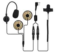 Retevis EHK010 Casque de Moto avec 2 Pin Casque avec Mic Compatible avec Radio Bidirectionnelle RT24 RT27 RT618 Baofeng UV 5R 888S eSynic Kenwood Talkie Walkies (1 Pack)