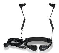 Retevis ETK007 Oreillette Talkie Walkie Réglable avec Micro Gorge Réglable Compatible avec Talkie-Walkie Retevis RT22 RT21 H-777 RT68, Casque Radio 2 Voies avec PTT Doigt et Deux Bouchons D'Oreilles pour Cyclisme (1 paquet)