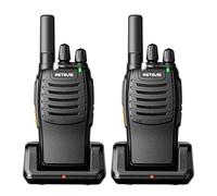 Retevis H777 Talkie Walkie Professionnel, Talkie Walkie Rechargeable Appairage en Un clic, Alarme d'urgence, Type-C, VOX, Lampe de Poche, Talkie-Walkie pour Famille, Vélo (Noir, 2 Pièces)