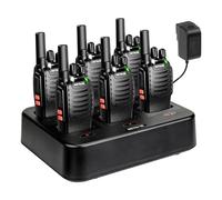 Retevis H777 Talkie Walkie, Talkie-Walkie Rechargeable avec Chargeur à 6 Emplacements, Type-C, VOX, Walkie Talkie Professionnel pour Sécurité, Restaurants (Noir, 6 Pièces)