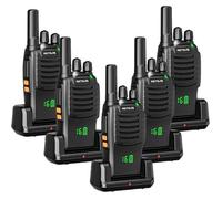 Retevis H777H Talkie Walkie Professionnel, Longue Portée Affichage Caché LED, Lisibilité, Alarme d'urgence, VOX, Type-C (5 Pièces)
