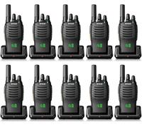 Retevis H777H Talkie Walkie Rechargeable, Talkie-Walkie Professionnel avec Masquer L'affichage, Lisibilité, Alarme D'urgence LED, VOX, Walkie Talkie pour Commerce de École, Fabricant (Noir, 10 Pièces)