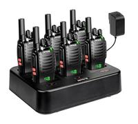 Retevis H777H Talkie Walkie, Talkie-Walkie avec écran, Talkie Walkies Rechargeable avec Chargeur à 6 Emplacements, Walkie Talkie Professionnel pour Sécurité, Restaurants (Noir, 6 Pièces)
