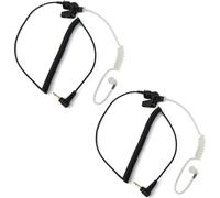 Retevis Headphones 3.5mm sound tube, in-ear headphones for listening only, headphones with microphone compatible with Kenwood ICOM two-way radio, universal MP3 (2 packs)