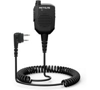 Retevis HK011 Haut-parleur radio microphone, 2 broches,Réduction active du bruit,Compatible avec Walkie Talkie RT24 RT27 RT668 BF-888S UV-5R BF-88E