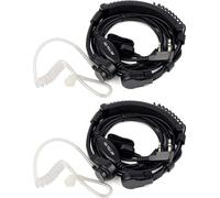 Retevis K001 Walkie Talkie Microphone de gorge PTT Casque d'écoute 2 broches Compatible avec Walkie Talkie RT24 RT27 RT22 RT21 RT81 RT28 RT1 Baofeng BF-88E BF-888S Kenwood (2 PCs.)