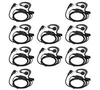 Retevis Lot de 10 Oreillettes Radio bidirectionnelles avec Micro à Fil Unique pour RT22 RT21 RT68 RT68H H777 H777H RT86A RT86S, Compatible avec Les Talkie-Walkies Kenwood Pxton Baofeng BF-888S BF-T26