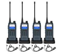 Retevis MateTalk C63 Talkies-Walkies avec Gestion des Ordres de Travail, Écran LCD, 3 Modes D'appel/SMS, Vibreur, 2200 mAh, Talkie Walkie avec Ecouteurs pour Centres Commerciaux (Lot de 4)