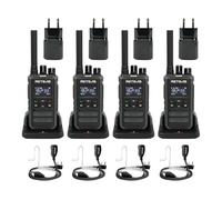 Retevis MateTalk P3 Radios DMR avec Écouteur, Charge Rapide, Talkie Walkie Longue Portée avec SMS, Appels de Groupe, Écran LCD, Radios Numériques Commerciales pour Écoles (Lot de 4)