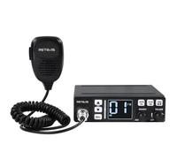 Retevis MB63 Radio CB, AM/FM Cibi avec Sonorisation (PA), Limiteur de Bruit Automatique, 40 Canaux, Montage Fixe, Facile à Utiliser, Prise Haut-Parleur Externe pour Camionneurs