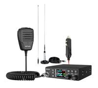 Retevis MB63B CB Radio avec Antenne, NRC Réduit Le Bruit CB Portable, écran Couleur TFT 1,77 Pouce, AM/FM, 12/24 V, Gain RF/MIC, VOX, 40 Canaux, Radio CB Longue Portée pour Camion (1 Unité, Noir)