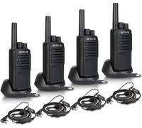 Retevis NR610 Radio, AI réduction du bruit, radio avec casque, PMR446 VOX, 1200mAh Talkies-walkies rechargeables adultes 4er pour l'école,le transport, les terrains de jeux