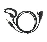 Retevis Oreillette pour Talkie-Walkie 1 Broche 3,5 mm, Radio Oreillett avec Microphone, Oreillette en Forme de G avec PTT Compatible RM01/RT55/RA26 (1 pièce)