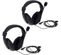Retevis R114 Casque supra-auriculaire VOX avec réduction de bruit 2pin Compatible avec Walkie Talkie RT24 RT27 RT21 RT22 RT15 RT28 RT617 RT618 RT619 BF-88E Kenwood (2 PCS)