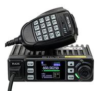 Retevis RA25 Émetteur-récepteur Mobile, Double Bande Double Moniteur, 5W/20W, 500 Canal, FM Radio, 5Tonalité/2Tonalité/DTMF, 1.44 inch TFT Afficher, Mini Mobile Radio (1Pcs, Noir)