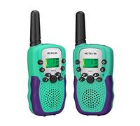 Retevis RA618 Talkie Walkie Enfants, Cadeaux Jouets pour 6-12 Ans Garçons Ffilles, 8 Canaux VOX Lampe de Poche, Talkie Walkie pour Enfants (Vert, 1 Paire)