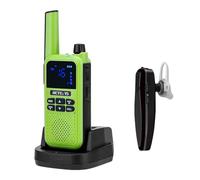 Retevis RA619 Talkie Walkie, avec Bluetooth Casque, Vibration, 1400mAh Rechargeable Batteries,Couplage à Une Clé,SOS, Radios Bidirectionnelles pour Cyclisme, Chasse,Cadeau, Pâques(Vert, 1Pcs)