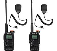 Retevis RA79 Radio amateur avec microphone, Radios bibandes, Talkies-walkies pour adultes Grande portée, Facile à coupler (2 pièces)