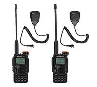 Retevis RA79 Talkies-Walkies avec Haut-Parleur Micro, Radio Amateur Double Bande, Bande 2 m/70 cm/FM/AM, Batterie 1400 mAh, Longue Portée, Radio Bidirectionnelle pour Chasse, Voyages (2 Pièces)