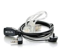 Retevis Radio Oreillett 2 Pin Compatible RT24 RT27 RT619 BaoFeng UV-5R Plus Nestling BF-888S BF-88E Radioddity Tube Acoustique Transparent Oreillette (1 Pcs)