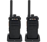 Retevis RB626 Talkies-walkies à longue portée, radio professionnelle avec fonction mains libres, batterie 2000 mAh, lampe de poche, talkies-walkies rechargeables pour la conduite automobile(2 pièces)