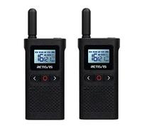 Retevis RB628 Mini Talkie Walkie, PMR446 Talkie-Walkie Rechargeable 1500mAh, VOX, LCD Affichage, Léger, Petit Talkies Walkies Professionnels pour Camping (2 Pcs, Noir)