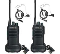 Retevis RB629 Talkie Walkie avec batterie, PMR446 radio avec fonction de clonage sans fil, 16 canaux, alarme d'urgence, VOX, radio rechargeable pour l'école sécurité chantier (2 pièces, noir)