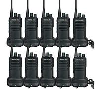 Retevis RB629 Talkie Walkie, PMR446 Rechargeable Talkies Walkies avec Fonction de Clonage sans Fil VOX, Alarme d'urgence, Professionnel Talkie-Walkie, Chantier de Construction (10 Pcs, Noir)