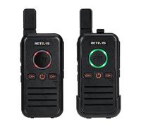 Retevis RB645 Talkie-walkie Rechargeable, PMR446 Radio Portable Bidirectionnelle Compacte,Radio Double PTT, USB C VOX Mains Libres, Walkie Talkie Professionnel pour Famille, Camping (2 Pcs, Noir)