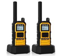 Retevis RB648 Plus Talkie Walkie Longue Portée, Radio Bidirectionnelle Étanche IP67, 2000mAh, Alarme d'urgence, Talkie-Walkie Professionnel de Mise à Niveau pour Le Camping (2 Pièces, Jaune)