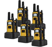 Retevis RB648 Talkie Walkie, Radio Bidirectionnelle, MIL-STD-810H,IP67 Imperméable, Anti-Chute, Anti-poussière, Double PTT, 2000mAh, Talkies-Walkies pour Industries (10 Pièces, Jaune)
