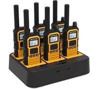 Retevis RB648P Talkie-Walkie Étanche IP67, Longue Portée, Chargeur 6 Voies, Appel de Groupe, 2000mAh, avec Écran LCD pour Chantier