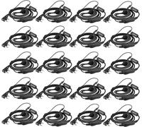 Retevis RE3120 Casque radio, 2 broches de type C, Compatible RT24 RT668 RT27 RT24V RT617 RT86 RT618 Baofeng BF-88E BF-888S JUCJET(20 pcs)
