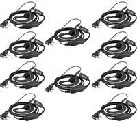 Retevis RE3120 Transceiver Headset, 2-pin Type C compatible avec Retevis RT24 RT24V RT27 RT22 RT622 RT28 RT617 (10 PCS)
